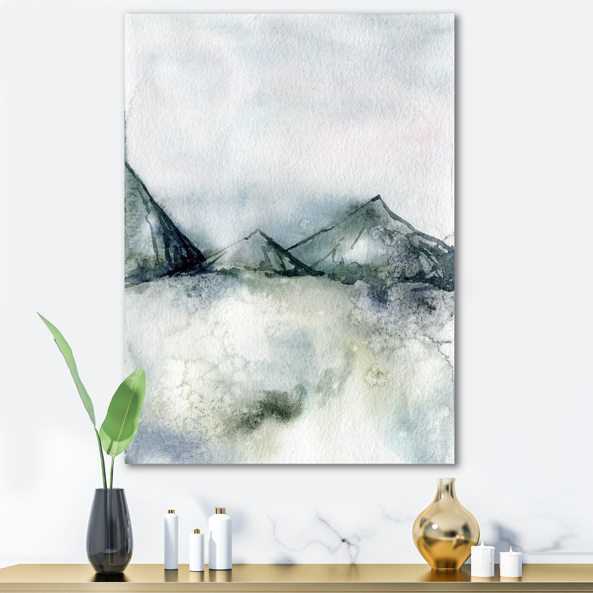 japanese mountain landscape multi panel canvas wall art