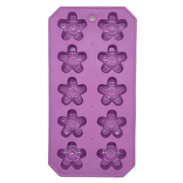 Chef Craft Flexible Thermoplastic 10-Cube Ice Cube Tray - Fun