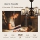 preview thumbnail 7 of 21, 6-Light Smart Crystal Column Caged Ceiling Fan Light - 27 inch-6 Lights