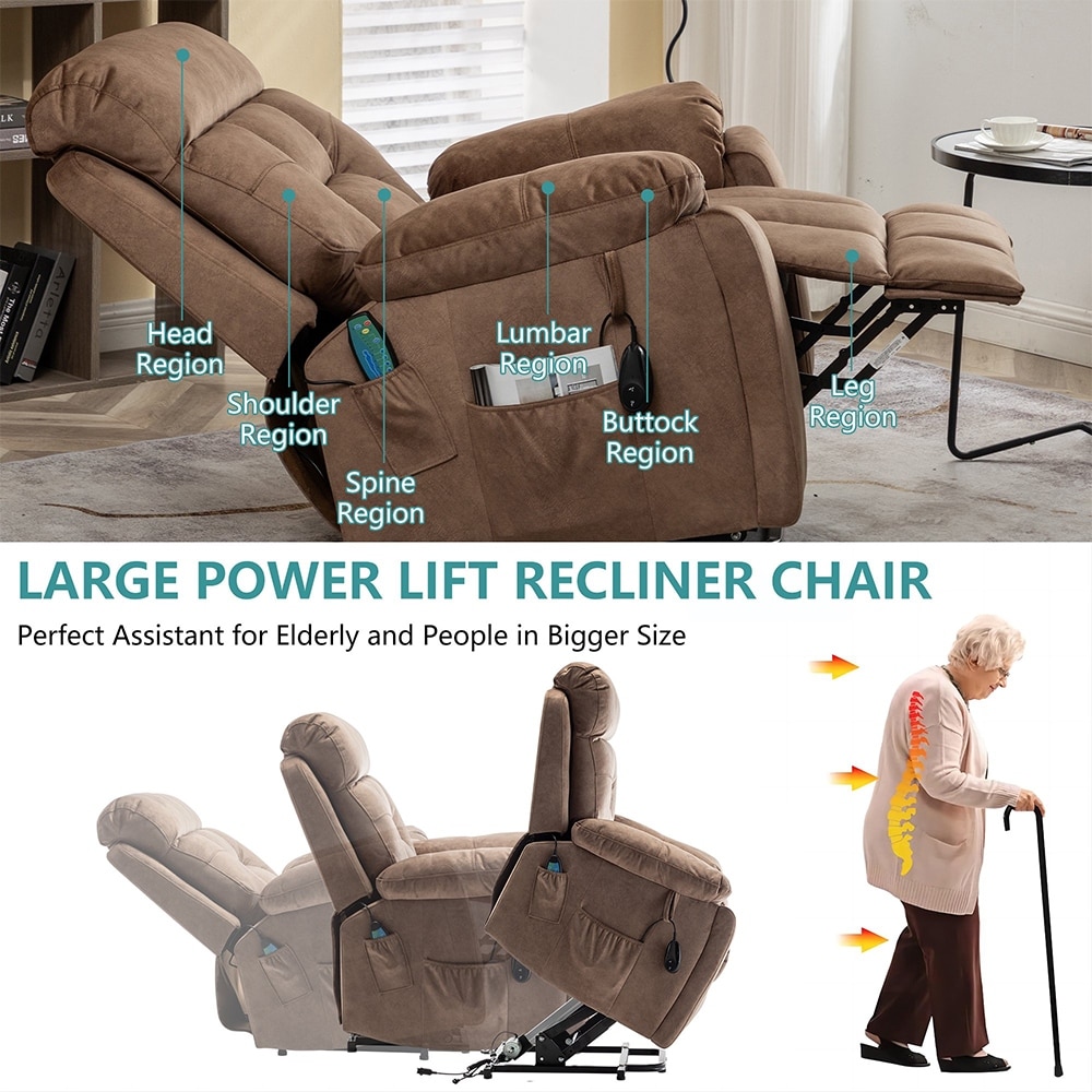 Chocolate Vintage Motion Recliner with Tight Back & Seat Cushions and Pillow  Top Arm & Cup Holder - On Sale - Bed Bath & Beyond - 38338340