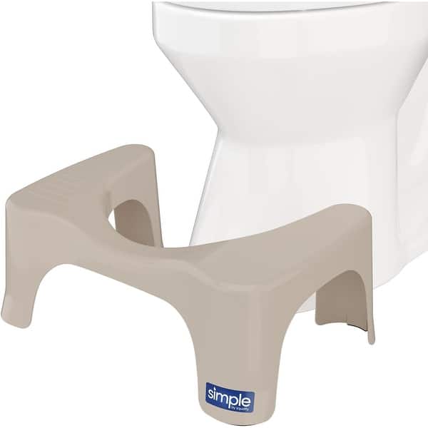 slide 2 of 5, The Original Bathroom Toilet Stool, Curve Lightweight with Sleek and Modern Design, 7" - 7 inch Taupe