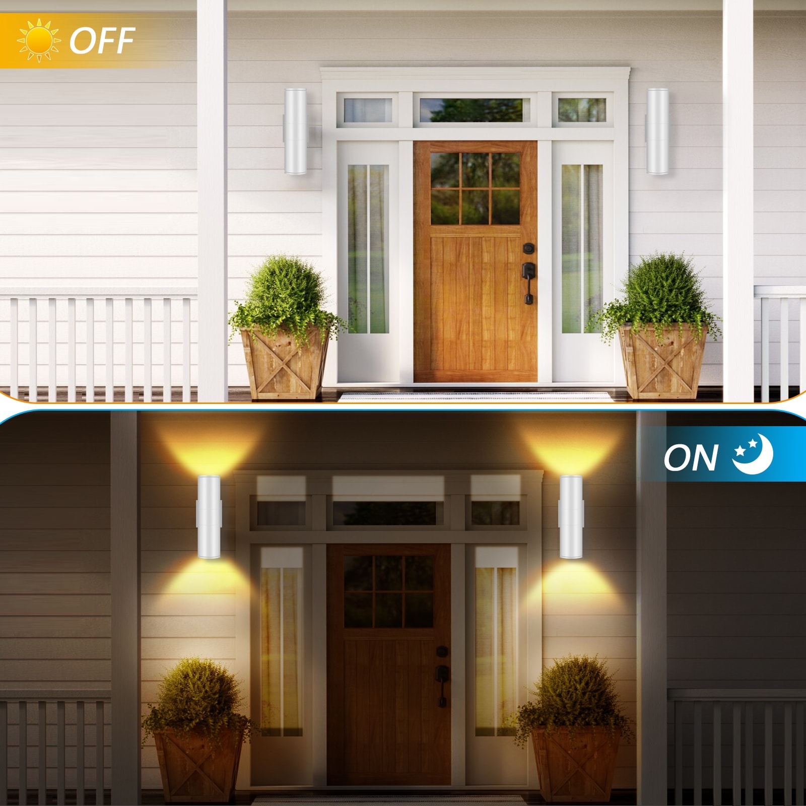 Up Down Outdoor Wall Light IP65 Waterproof Aluminum Cylinder LED-image