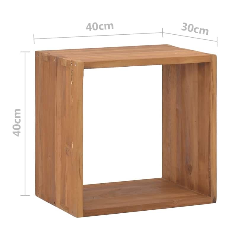 vidaXL Bedside Cabinet 15.7"x11.8"x15.7" Solid Teak Wood