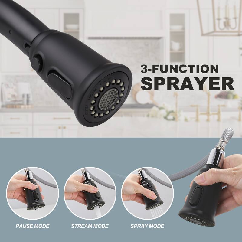 WOWOW Pull Down Sprayer Kitchen Faucet