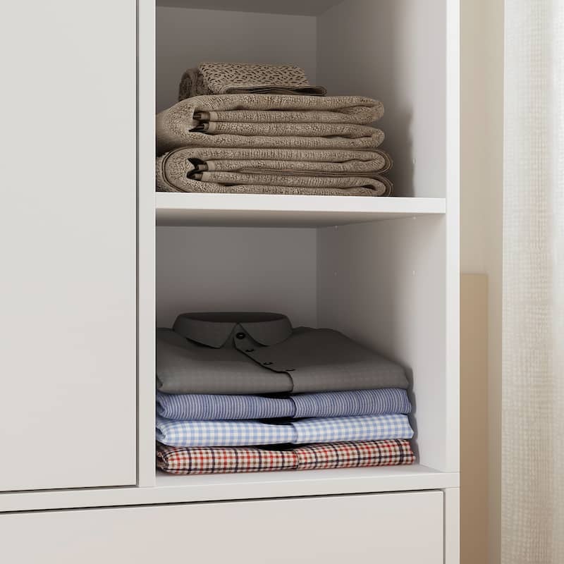 Scalable Hanging Rod Wardrobe Closet Armoire Mirror Space Saving