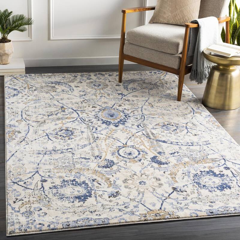 Livabliss Indigo Updated Traditional Medallion Area Rug - Navy - 8' 7" x 12' 4"