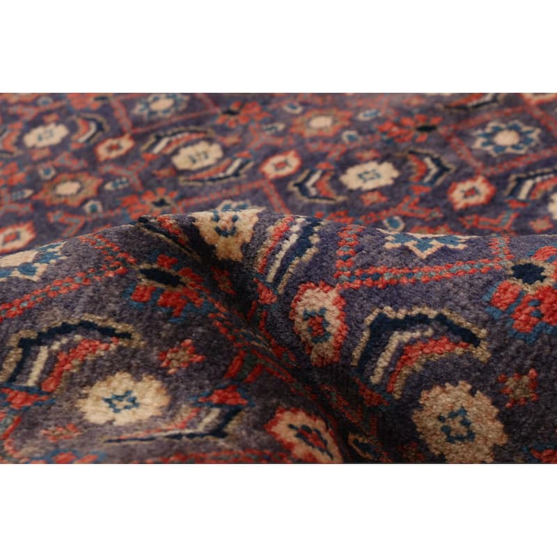 ECARPETGALLERY Hand-knotted Andelz Navy Wool Rug - 3'7 x 10'0
