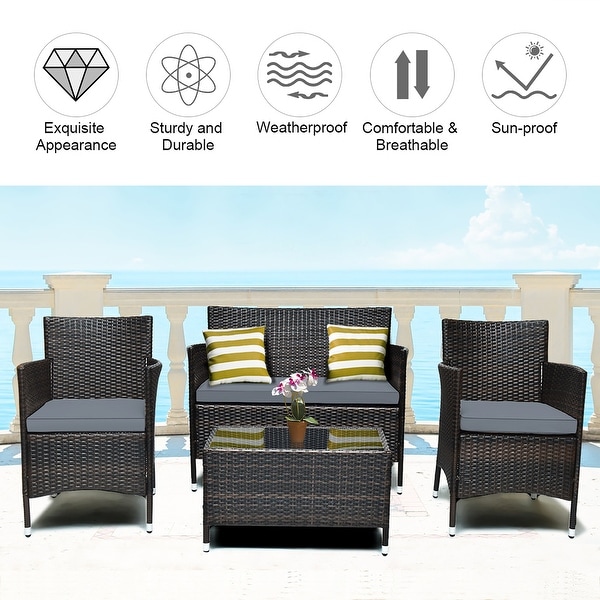 Costway 8 piece 2025 rattan