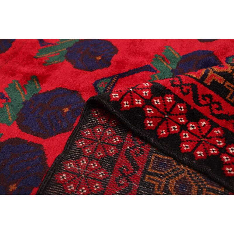 ECARPETGALLERY Hand-knotted Teimani Red Wool Rug - 3'5 x 6'1