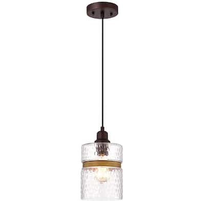 1-light Oil Rubbed Bronze Hanging Pendant