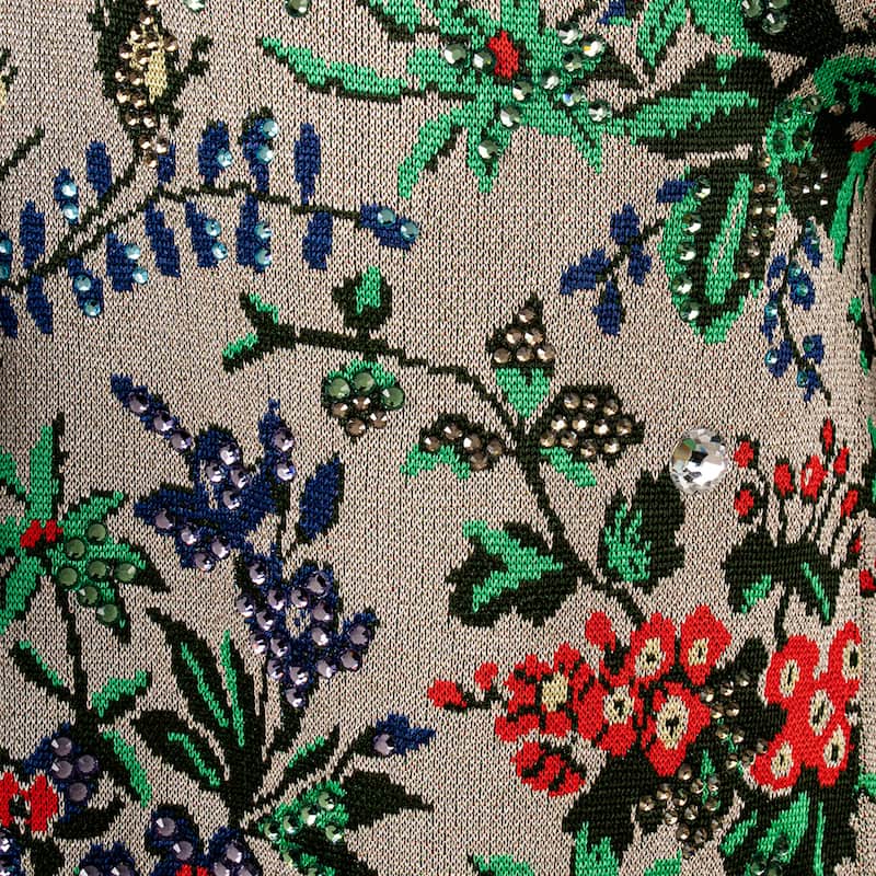 Gucci Floral Print Beaded Pants