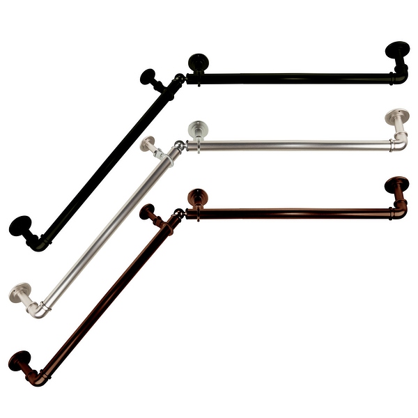 Corner curtain online pole