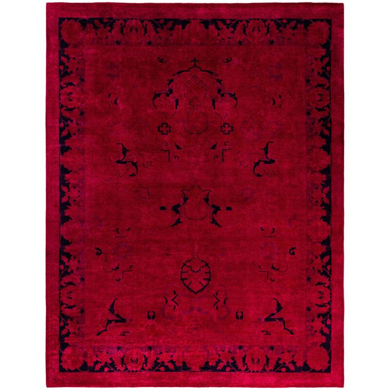 Overdyed One-of-a-Kind Hand-Knotted Area Rug - Pink - 8' 2" x 10' 4"