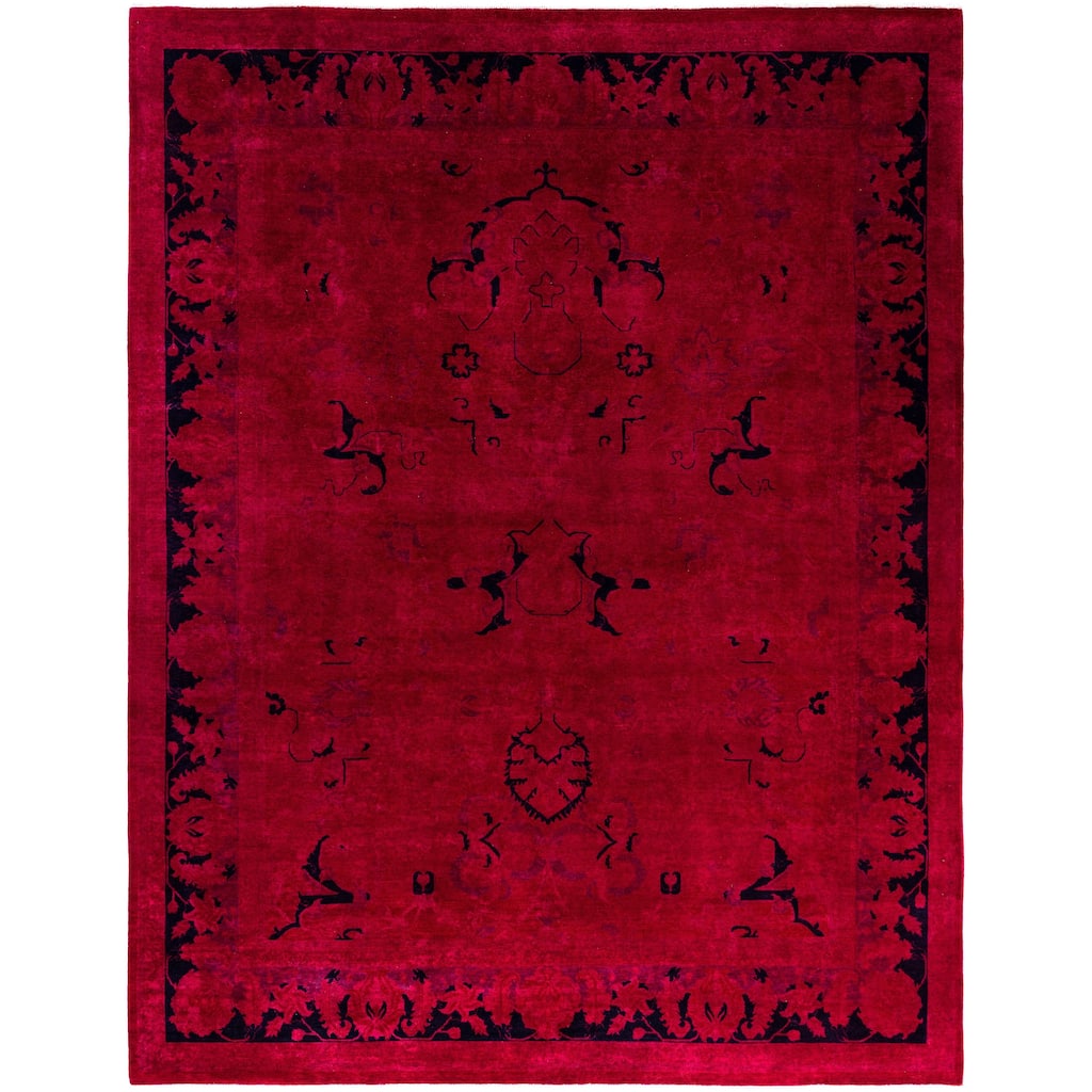 Overdyed One-of-a-Kind Hand-Knotted Area Rug - Pink - 8' 2" x 10' 4"