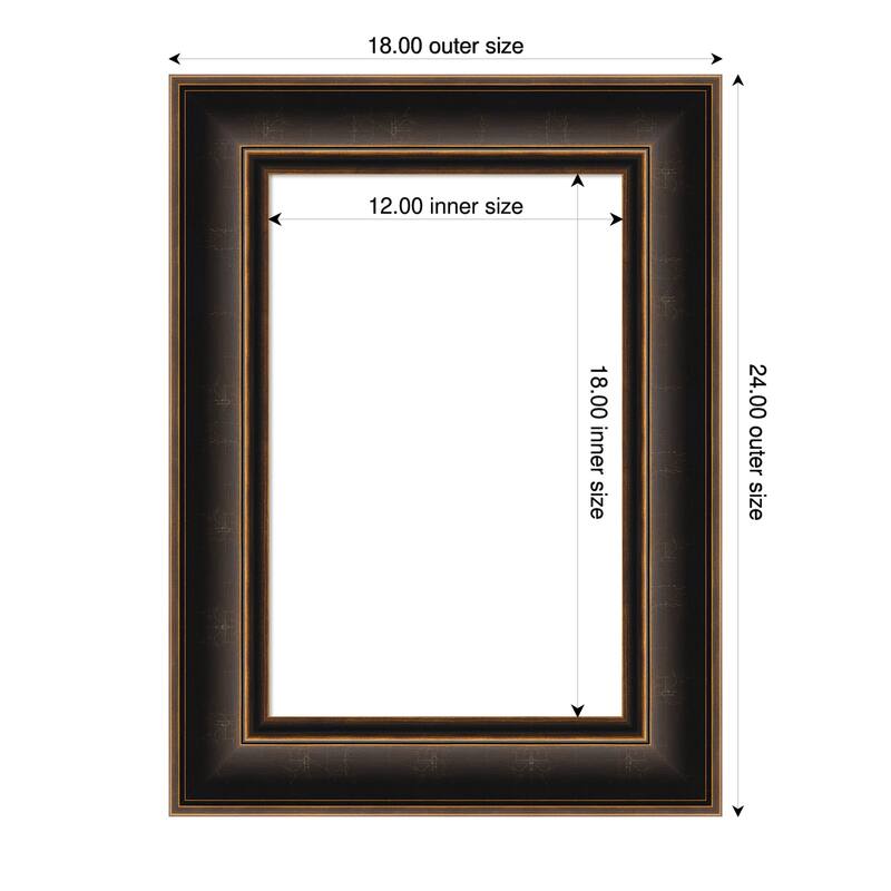 Amanti Art Villa Oil Rubbed Bronze Framed Dry Erase Magnetic Board - 18 x 24 in