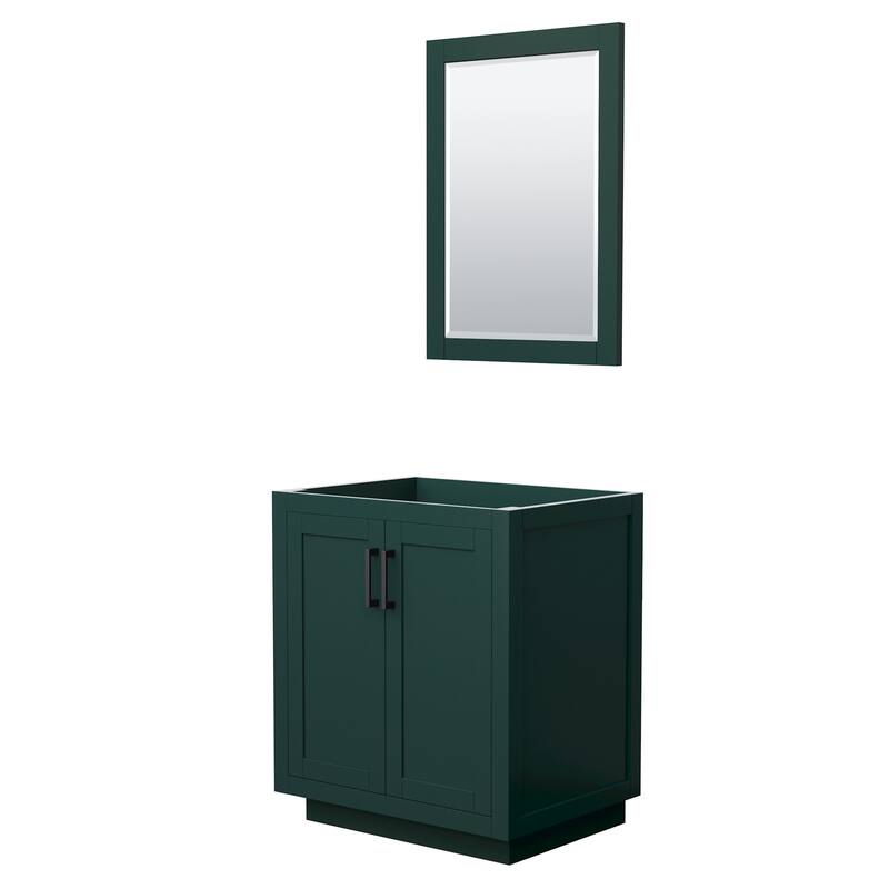 Wyndham Collection WCF2929-30S-CX-M24 Miranda 30" Single Free Standing - Green / Matte Black Hardware