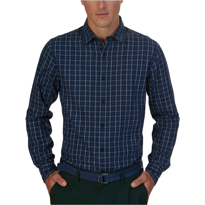 Nautica Mens Long Sleeve Small Plaid