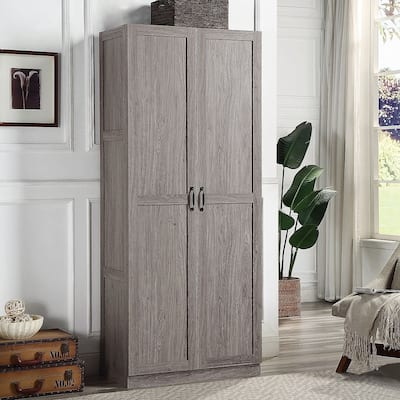 Manhattan Comfort Hopkins Modern 7 Shelf Freestanding Storage Closet