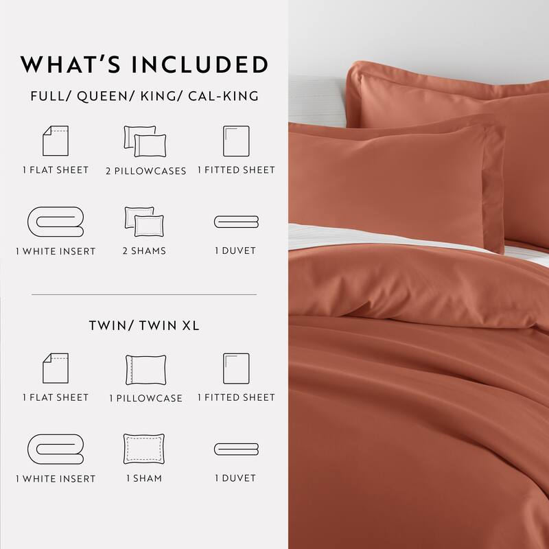 8pc Solid Duvet Bundle