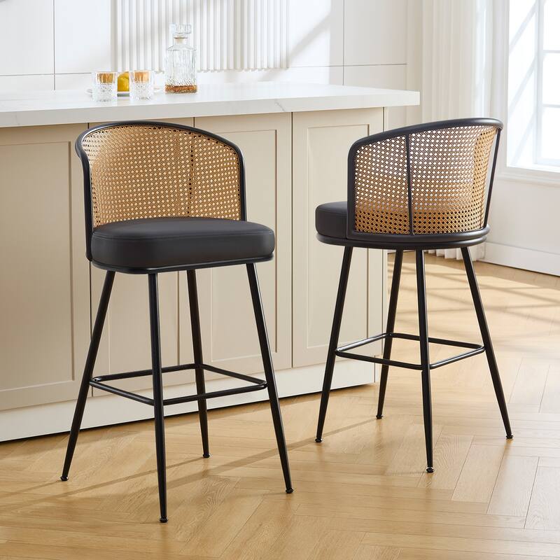 26"/29" Rattan Upholstered Bar Stool /Counter Stools Set of 2/3/4