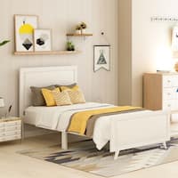 Buy Twin Size Platform Bed White Online At Overstock Our Best Bedroom Furniture Deals