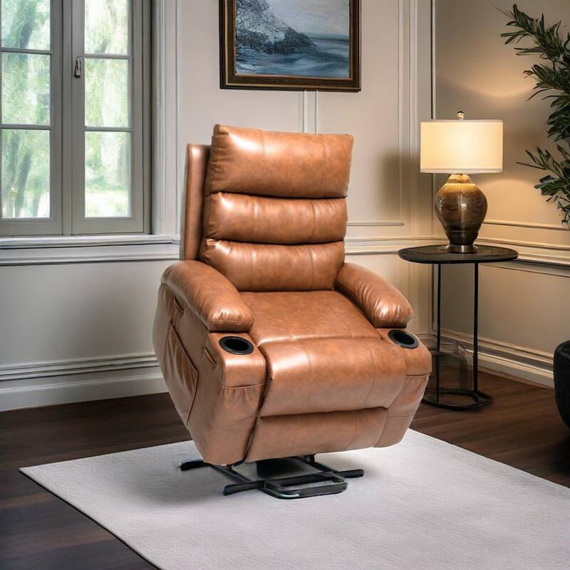 Large Size Electric Power Lift Recliner Chair Sofa with 8 Point Vibration Massage and Lumber Heat