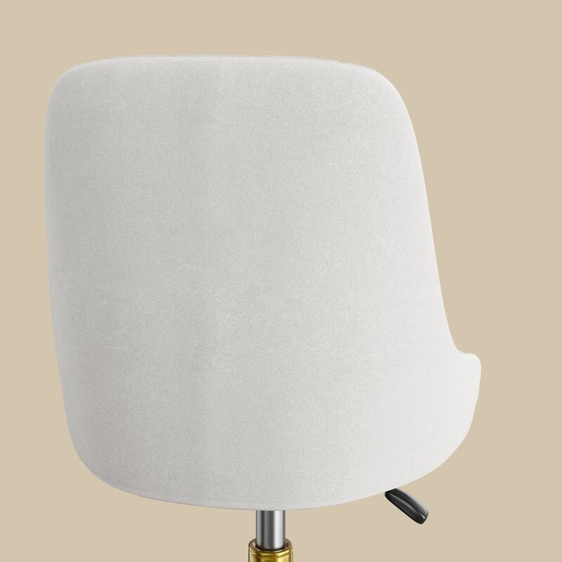 Javlergo Velvet Desk Chair with Height Adjustable Gold Base Swivel Office Chair for Office Living Room Bedroom Make Up