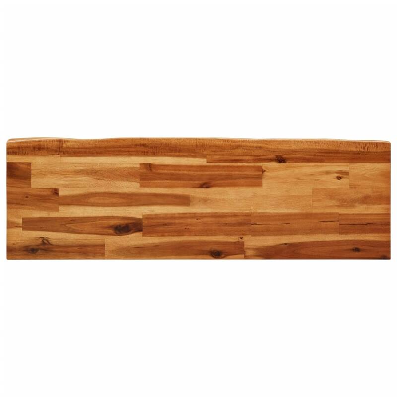 vidaXL Bench with Live Edge 63"/43.3"/55.1" Solid Wood Acacia
