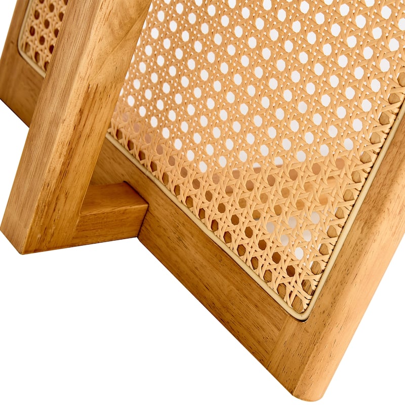 Chinese style log wind Imitation rattan tea table rectangular solid wood coffee table