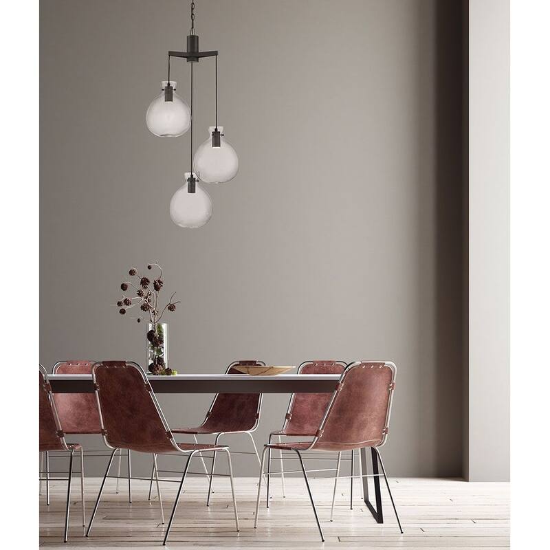 Elk Home Selina Oil Rubbed Bronze With Glass Shades 3 Light Chandelier - Oil Rubbed Bronze