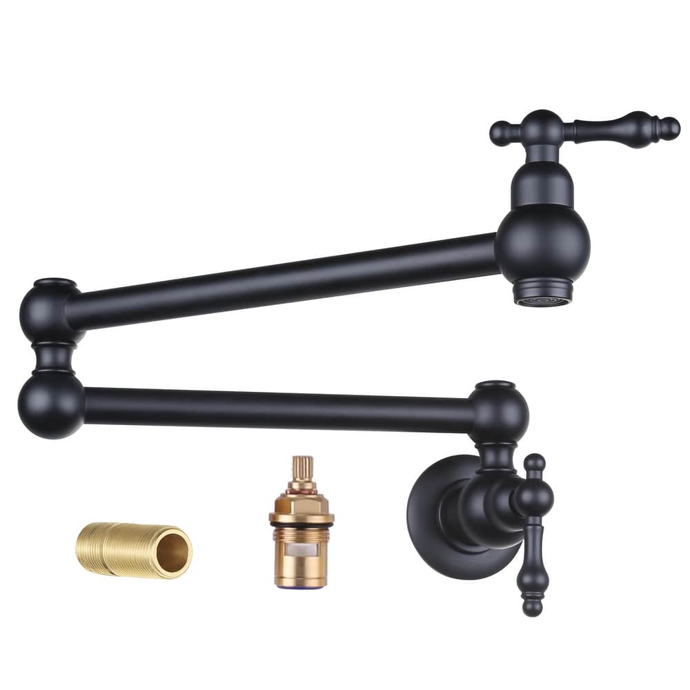 WOWOW Wall Mounted Pot Filler Faucet with Double Joints