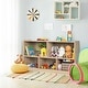 preview thumbnail 4 of 8, Gymax Kids 5-Cube Storage Cabinet 2-Shelf Wood Bookcase Organizer