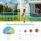 preview thumbnail 4 of 5, Trampoline with Safety Enclosure Net, Basketball Hoop and Ladder Recreational Trampoline