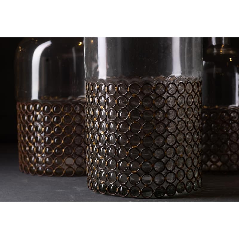 Glass Tabletop Bottle Vase - 15" - Clear