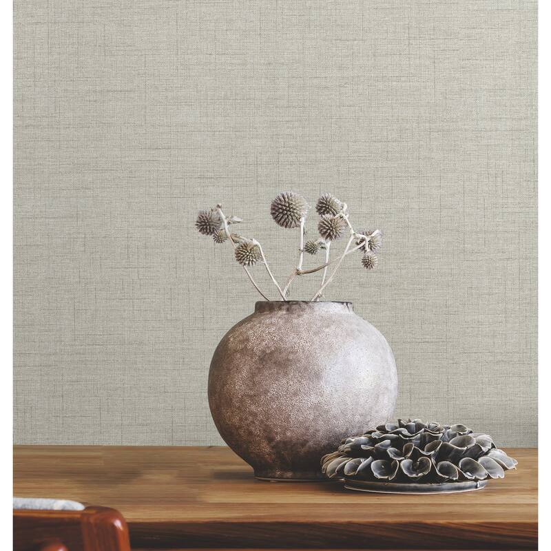 Warner Leon Sage Faux Fabric Wallpaper