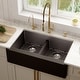 preview thumbnail 18 of 17, Karran Farmhouse Apron Front Quartz Double Bowl Kitchen Sink Kit