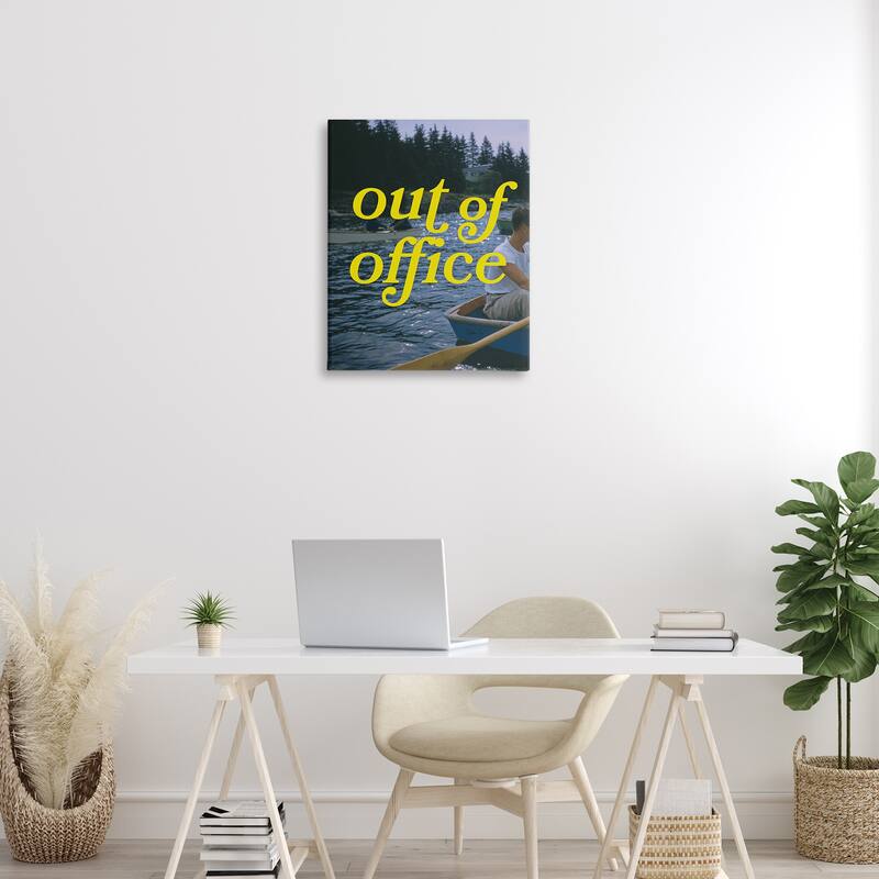 Stupell Out of Office Lake View Canvas Wall Art Design By Victoria Barnes