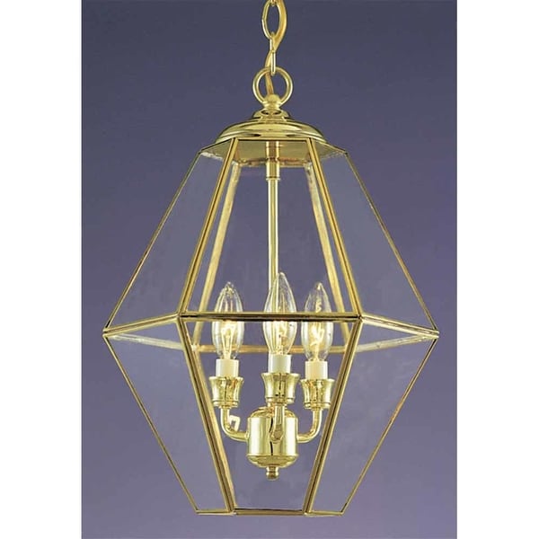 Volume Lighting V5022 3 Light 17 Height 1 Tier Chandelier With Volume Lighting V5022 3 Light 17 Height 1 Tier Chandelier With Clear Beveled Gl