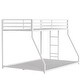 preview thumbnail 7 of 8, Twin over Full Metal Bunk White for Kids and Adult, Low Profile and Easy Climbing with Stable Ladder