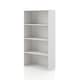 preview thumbnail 191 of 202, DH BASIC Modern Wood Customizable Stackable Storage Organizer - Cube Shelves, Drawer Cabinet, Bookcase with Doors by Denhour 4-Tier - White