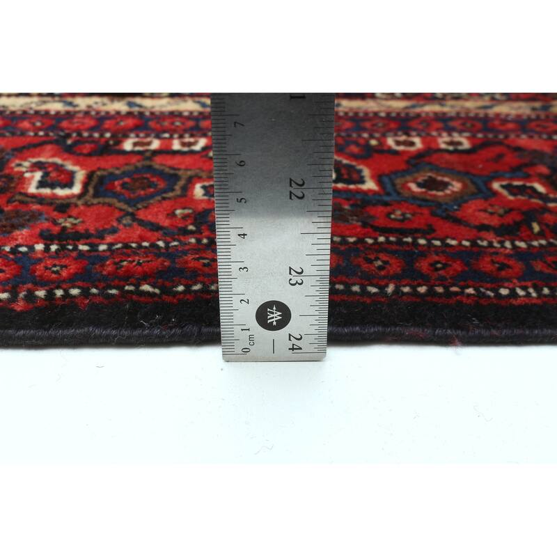 ECARPETGALLERY Hand-knotted Kayseri Vintage Dark Navy Wool Rug - 3'11 x 4'10