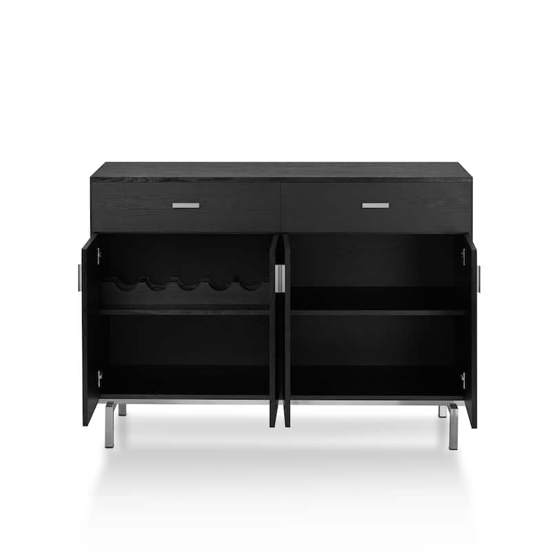 Furniture of America Mason Modern 2-drawer Closed Storage Buffet with Wine Rack