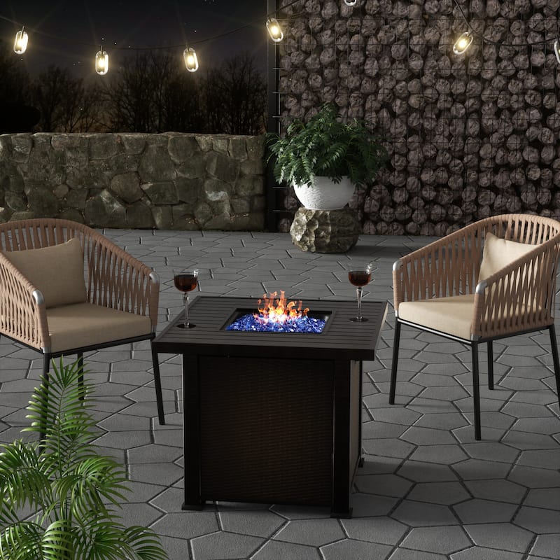 Blazeen Indoor Outdoor Firepit Fireplace Glass