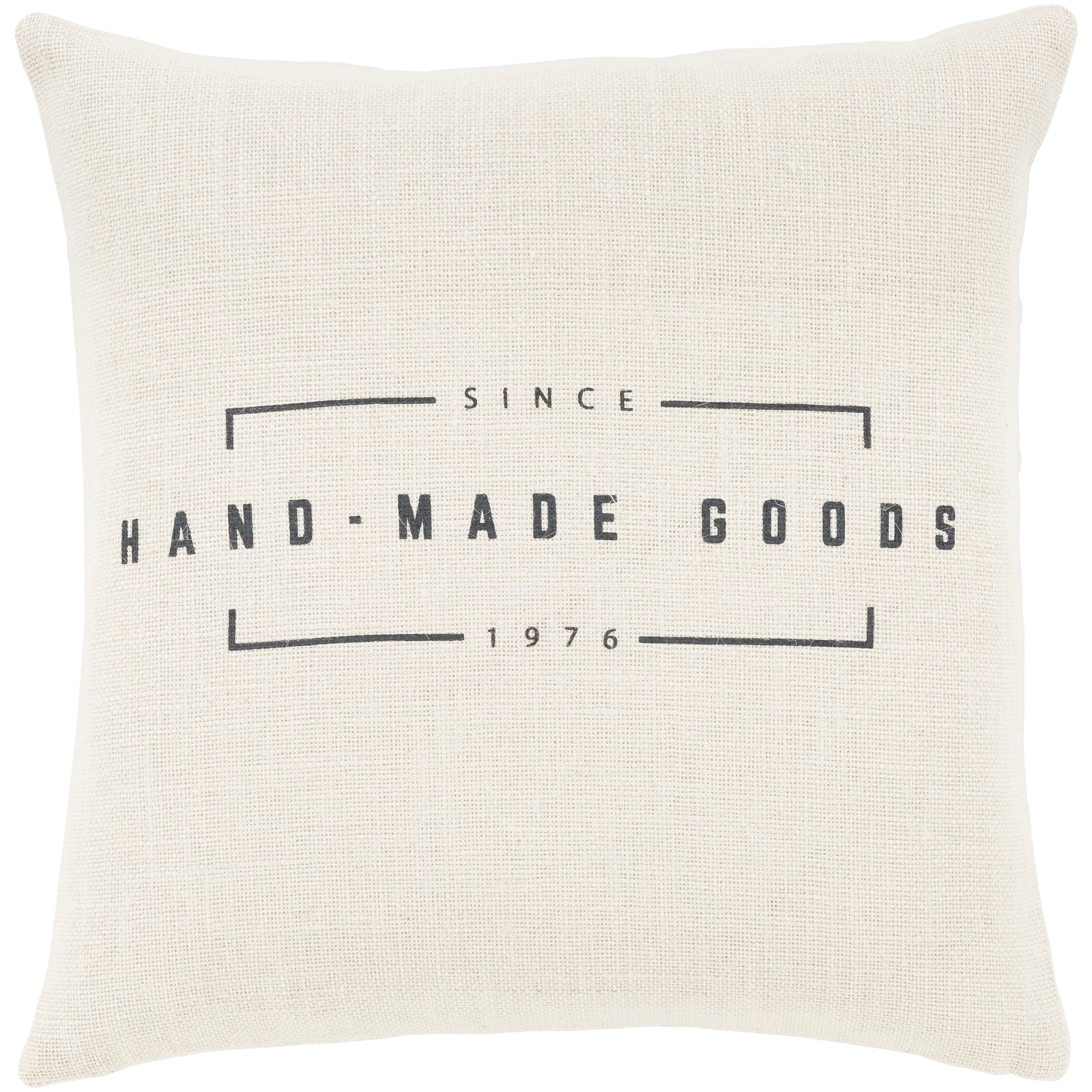 Karson Cream Modern Farmhouse Feather Down Throw Pillow (18" x 18")