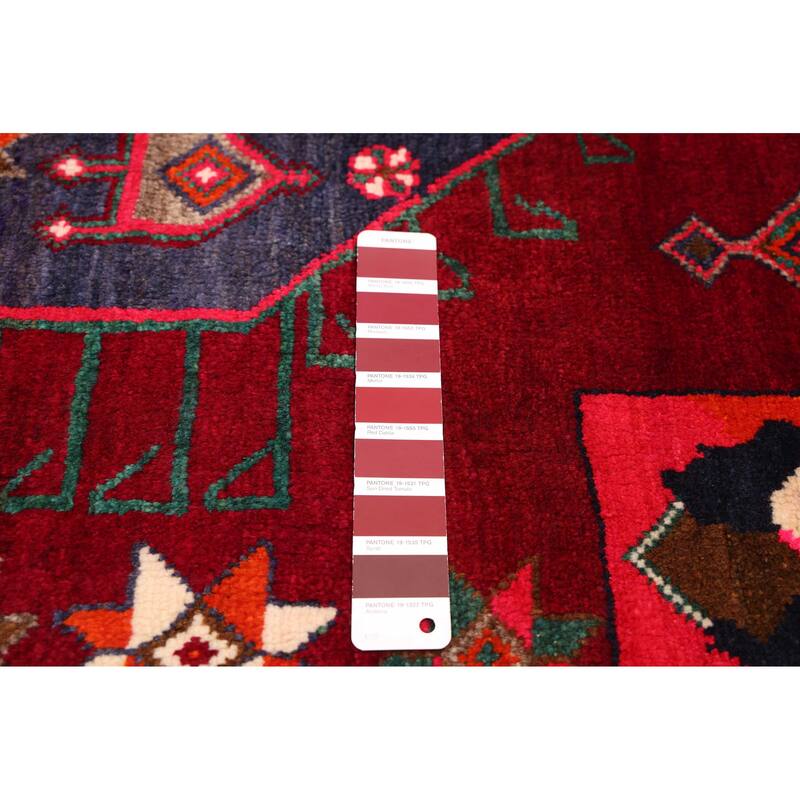 ECARPETGALLERY Hand-knotted Melis Vintage Burgundy Wool Rug - 4'6 x 7'3