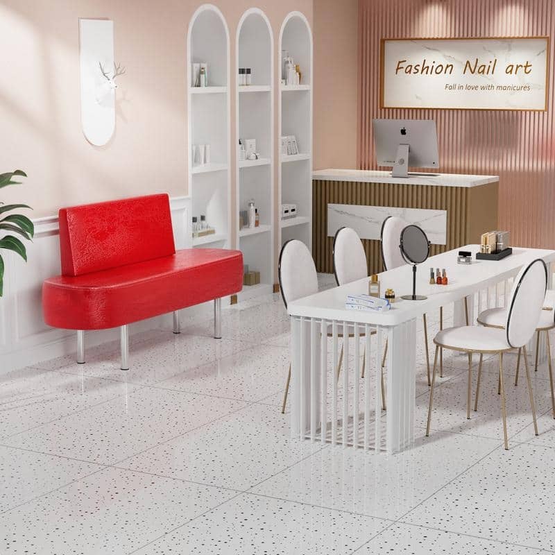 Waiting Room Benches with Backrest, PU leather