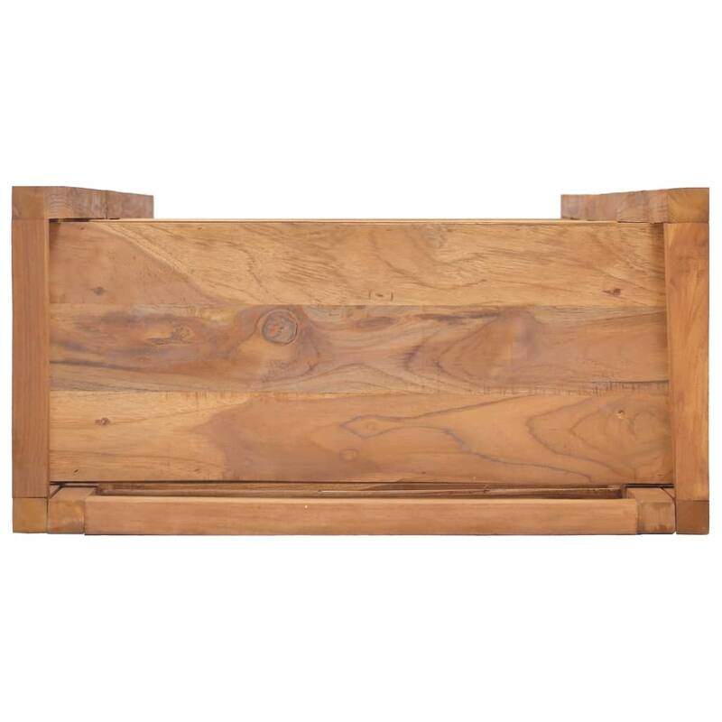vidaXL Shelving Unit 23.6"x11.8"x47.2" Solid Teak Wood - 23.6" x 11.8" x 47.2"