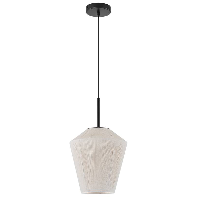 1-Light Modern Farmhouse Handwoven Rope Pendant Light for Kitchen Island - 10.6 in. W x 11.8 in. H