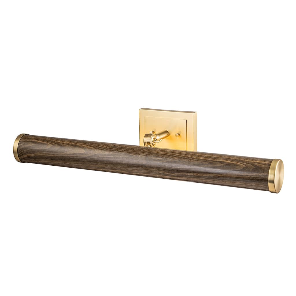 Coates Large Picture Light in Dark Wood - 4"h x 26"w x 7"d
