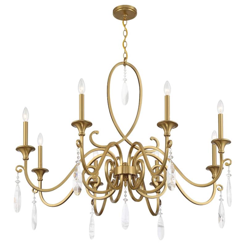 Fairchild 8-Light Chandelier in Warm Brass